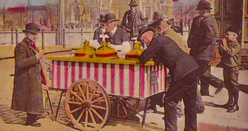 Antica gelateria italiana e preparazione tradizionale del gelato